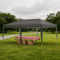 Garvee 10'x 20' Pop up Canopy Tent with 210 D Oxford Fabric, Portable Instant Commercial Canopy Including 12 Stakes 6 Sandbags for Farmers' Market, Wedding Event, Outdoor Camping, Black