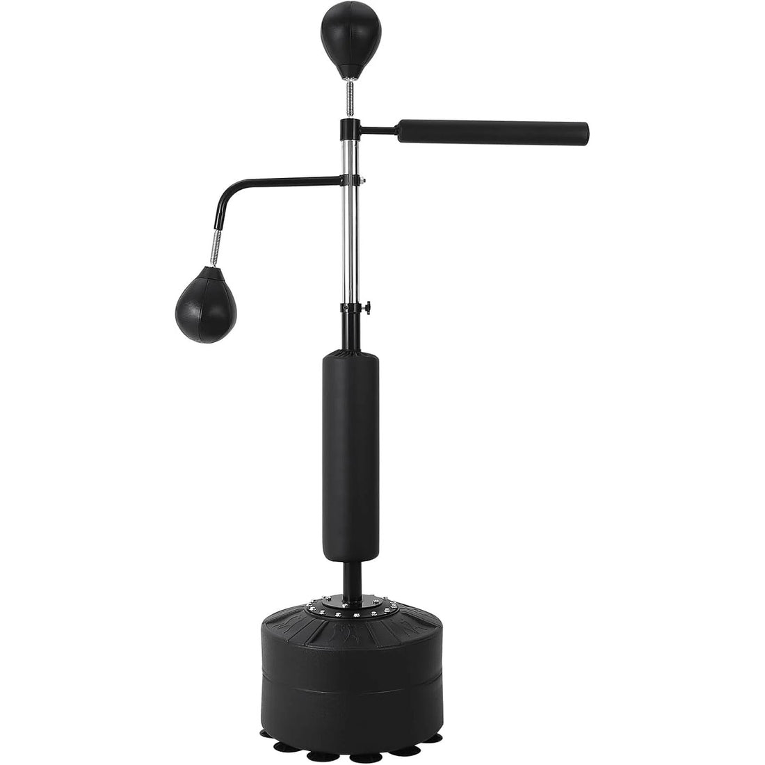 Garvee Boxing Speed Trainer Punching Bag with Stand 360° Spinning Bar Reflex Balls Gloves Adjustable Height Home Gym