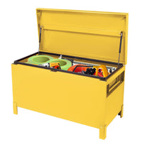 Garvee Steel Truck Bed Toolboxes 36'' Heavy Duty Aluminum Jobsite Storage Box Yellow Large Deck Chest