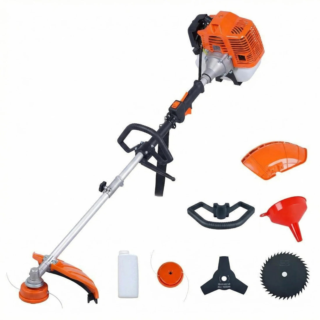 Garvee 43cc 2-Cycle Gas Weed Eater 3-in-1 Multifunctional Brush Cutter 17.3" Cutting Head 10" Grass Trimmer Head