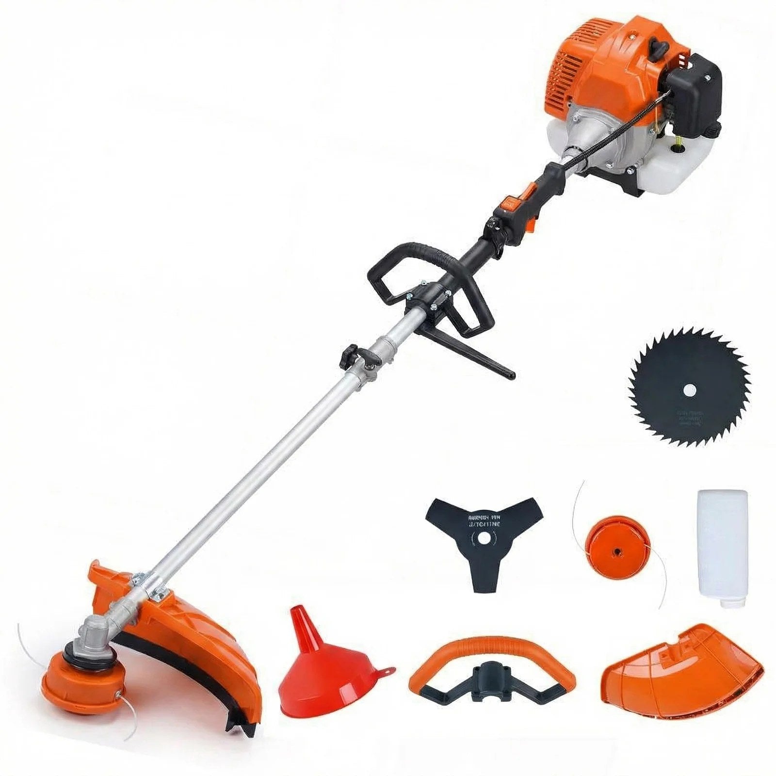 Garvee 52cc 2-Cycle Gas Weed Eater, 3-in-1 Multifunctional Brush Cutter & Trimmer for Professional Greenery Trimming, 17.3" Cutting Head, 10" Trimmer Head, Backpack Design