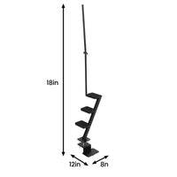 Garvee 3 Step Boat Trailer Steps Heavy Duty Ladder With Handle Universal Fit Bass Pontoon Boats Black