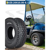 Garvee Heavy Duty Tubeless Turf Tire Set for Golf Cart & Lawn Mower – 20x8.00-8 4PR, 905 lbs Load, CT558 Grip, Replacement Tire Only – 2 Pack, Without Hub