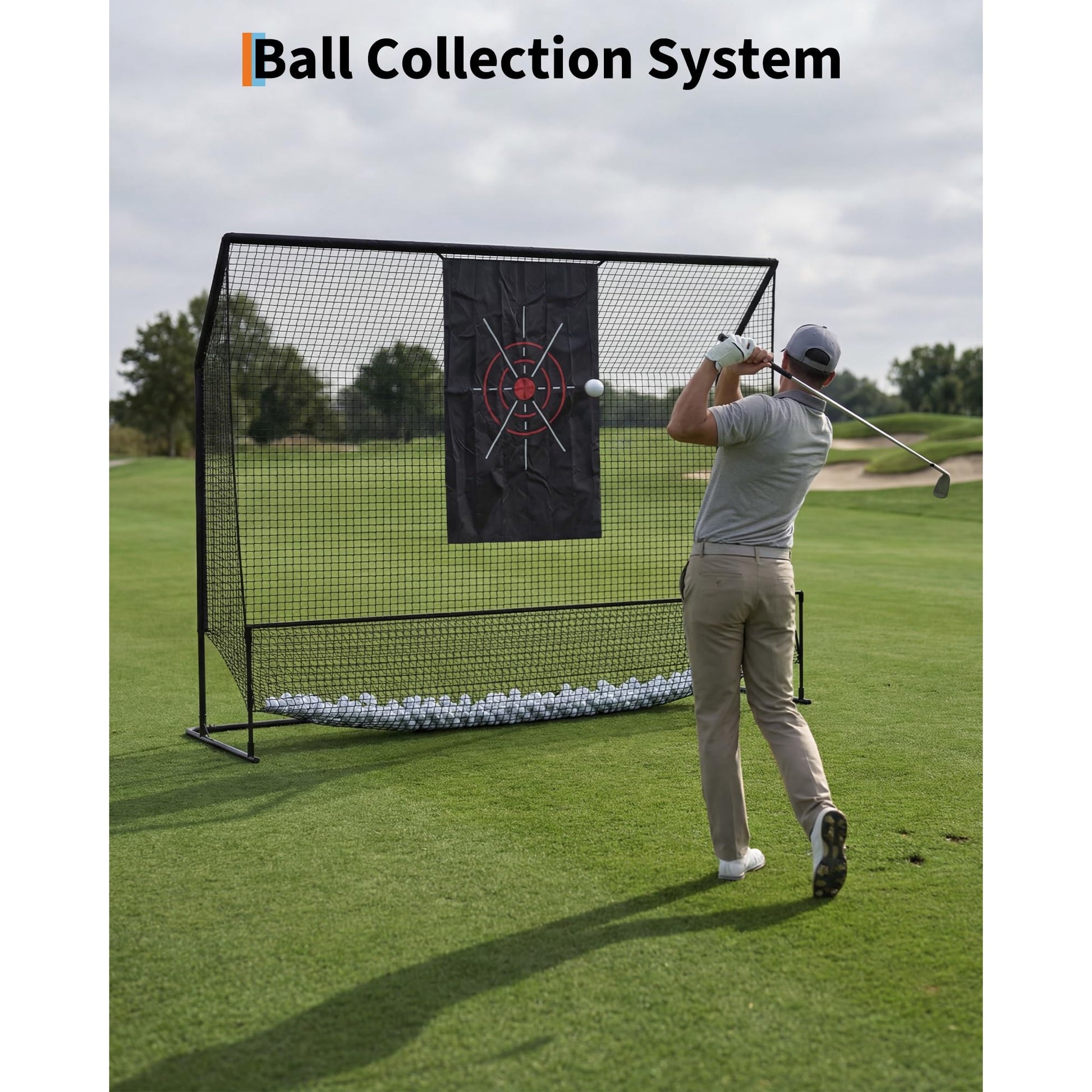 Garvee Golf Hitting Nets for Backyard Driving Real Balls, 10x7.5FT Heavy Duty, Portable Indoor & Outdoor Chipping Practice Net, Noise-Reducing Cloth, Steel Frame