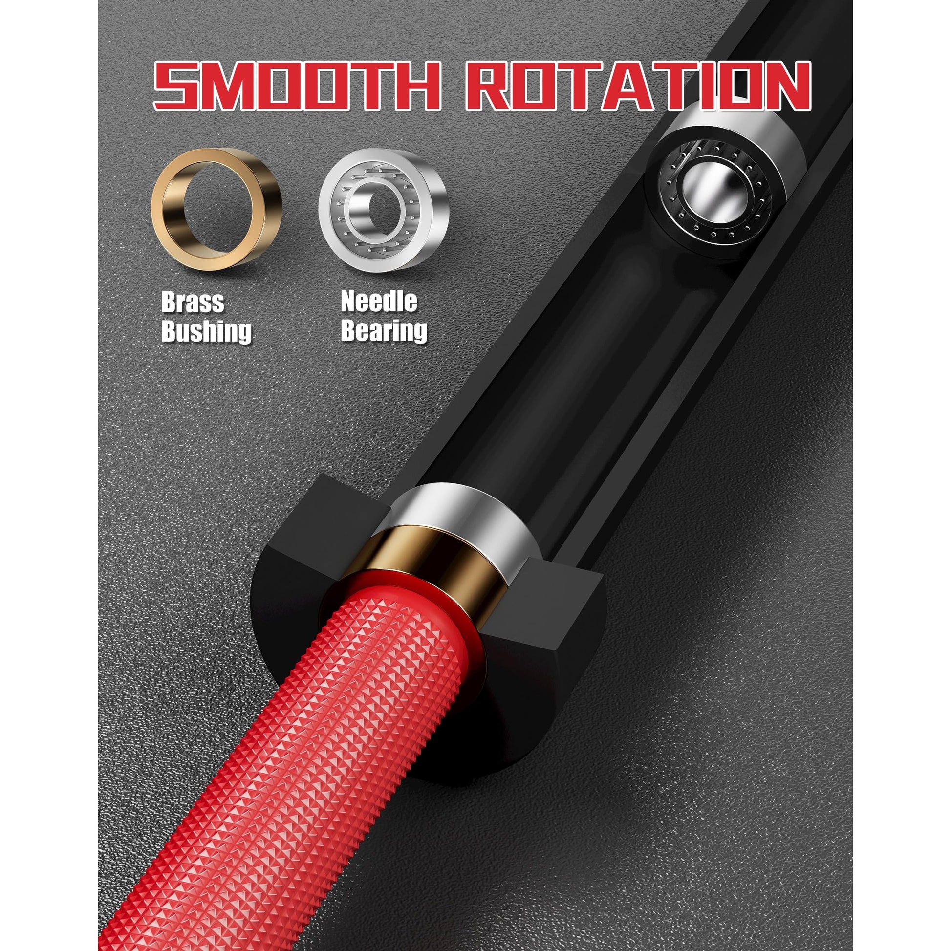Garvee 7FT Olympic Barbell 1500 LBS Powerlifting Bar 45 LB Needle Bearings Brass Bushings Home Gym