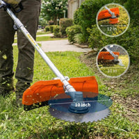 Garvee 52cc 2-Cycle Gas Weed Eater, 3-in-1 Multifunctional Brush Cutter & Trimmer for Professional Greenery Trimming, 17.3" Cutting Head, 10" Trimmer Head, Backpack Design