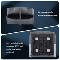 Garvee 2 Pack Folding High Back Boat Seats + Thickened Sponge Padding + Stainless Steel Screws + Waterproof PVC + Aluminum Hinges + 5" x 5" Bolt Hole Pattern + Fishing, Sightseeing