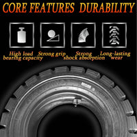 Garvee Set of 2 28x9-15 Heavy Duty Forklift Tires 14 Ply Tube Type Industrial Use Durable Black