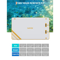 Garvee Inflatable Floating Dock Water Platform with Rope Ladder Non-Slip Surface for Pool Beach Ocean, 10 ft 8 ft 6 ft, Yellow