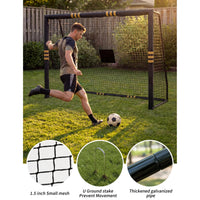 Garvee 8x5.3 Ft Metal Soccer Goal with Foam Padded Posts for Backyard Use, Weatherproof, Easy Assembly, Durable Rust-Resistant Steel, Suitable for Adults and Kids