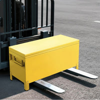 Garvee Steel Truck Bed Toolboxes 36'' Heavy Duty Aluminum Jobsite Storage Box Yellow Large Deck Chest