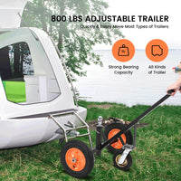 Garvee Adjustable Trailer Dolly with 800lbs Load Capacity, Durable Carbon Steel Trailer Mover with 17.7''-25.5'' Adjustable Height, Ideal Option to Move Boat Trailers/Utility/Cargo Trailers and RV Trailer