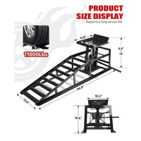 Garvee 2 Pack Hydraulic Car Ramps 5T 11000lbs Low Profile Car Lift Service Ramps for Home Garage Truck Trailer, Adjustable Height Hydraulic Vehicle Ramps