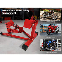 Garvee Professional Grade Universal Wheel Chock Motorcycle Stand Heavy-Duty 1500Lb for Trailers Garage Dirt Bikes
