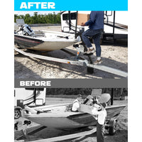 Garvee 3 Step Boat Trailer Steps Heavy Duty Ladder With Handle Universal Fit Bass Pontoon Boats Black