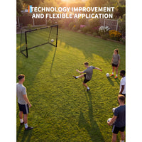 Garvee 8x5.3 Ft Metal Soccer Goal with Foam Padded Posts for Backyard Use, Weatherproof, Easy Assembly, Durable Rust-Resistant Steel, Suitable for Adults and Kids