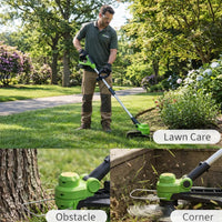 Garvee 20V Grass Trimmer With Dual Lithium Batteries, 8 Cutting Lines, Portable Electric Garden Cutter, Lightweight Design