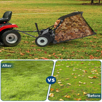 Garvee 42" Tow-Behind Lawn Sweeper, 21 cu ft Hopper, Adjustable Brush Height, Universal Hitch for Lawn Tractor ATV and UTV, Leaf and Grass Collector, Black