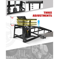 Garvee 2 Pack Hydraulic Car Ramps 5T 11000lbs Low Profile Car Lift Service Ramps for Home Garage Truck Trailer, Adjustable Height Hydraulic Vehicle Ramps
