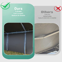 Garage portable Garvee 10x20 pieds avec bâche en PE 200g, portes avant et arrière enroulables, 4 fenêtres, gris - Abri de voiture pour bateaux, camionnettes, événements