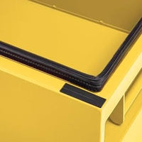 Garvee Steel Truck Bed Toolboxes 36'' Heavy Duty Aluminum Jobsite Storage Box Yellow Large Deck Chest
