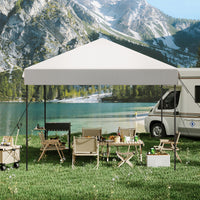 Garvee Tonnelle Pop Up 3 x 3 m Imperméable Résistante aux UV Abri Instantané Commercial avec Sac de Transport, Blanc