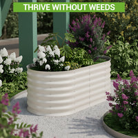 Garvee 4' X 2' X 2' Raised Garden Bed,Galvanized Raised Planter Boxes Outdoor with Easy Assembly, Large Garden Bed for Vegetables, Fruits, Flower,Raised Garden Bed,Beige