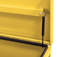 Garvee Steel Truck Bed Toolboxes 36'' Heavy Duty Aluminum Jobsite Storage Box Yellow Large Deck Chest