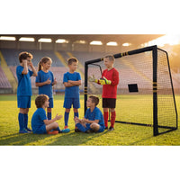 Garvee 8x5.3 Ft Metal Soccer Goal with Foam Padded Posts for Backyard Use, Weatherproof, Easy Assembly, Durable Rust-Resistant Steel, Suitable for Adults and Kids