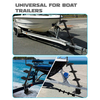 Garvee 3 Step Boat Trailer Steps Heavy Duty Ladder With Handle Universal Fit Bass Pontoon Boats Black