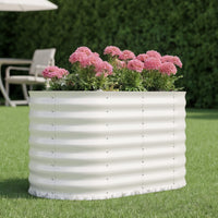 Garvee 4' X 2' X 2' Raised Garden Bed,Galvanized Raised Planter Boxes Outdoor with Easy Assembly, Large Garden Bed for Vegetables, Fruits, Flower,Raised Garden Bed,Beige