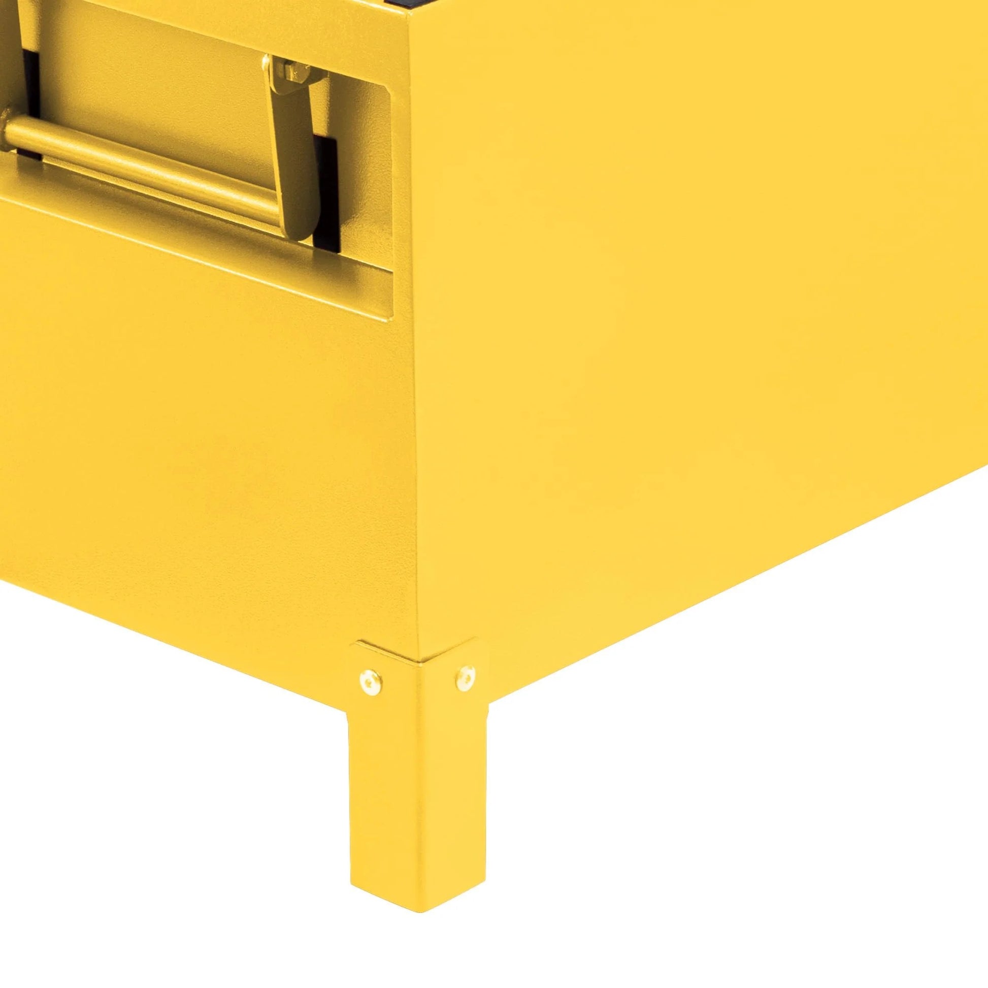 Garvee Steel Truck Bed Toolboxes 36'' Heavy Duty Aluminum Jobsite Storage Box Yellow Large Deck Chest