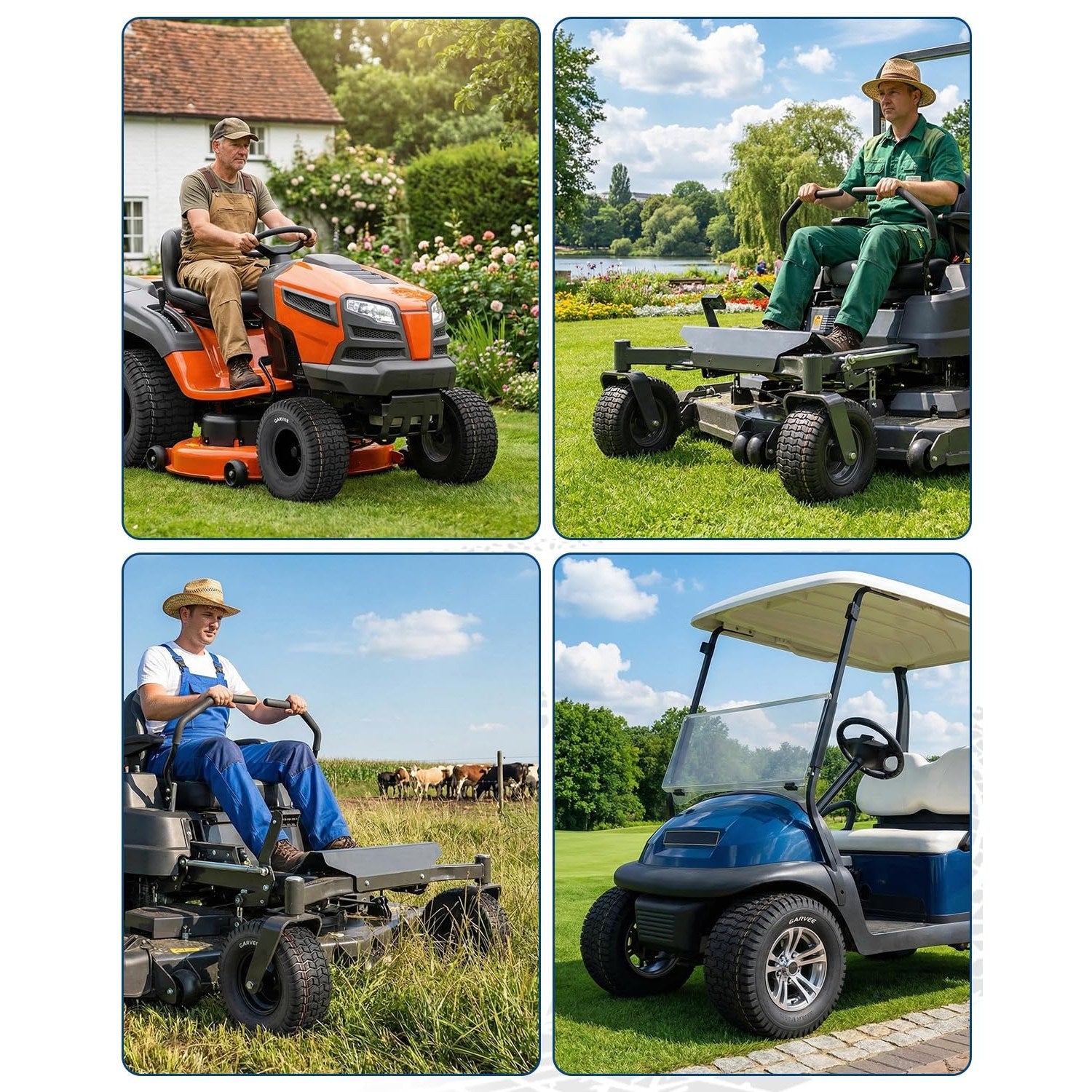 Garvee Heavy Duty Tubeless Turf Tire Set for Golf Cart & Lawn Mower – 20x8.00-8 4PR, 905 lbs Load, CT558 Grip, Replacement Tire Only – 2 Pack, Without Hub