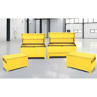 Garvee Steel Truck Bed Toolboxes 36'' Heavy Duty Aluminum Jobsite Storage Box Yellow Large Deck Chest