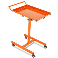 Garvee Heavy Duty Rolling Work Table, Adjustable Height Mobile Workbench, 35-45 Inch Steel Frame, for Garage, Repair Shops & DIY, Orange