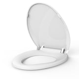 Garvee Toilet Seat, Elongated Toilet Seat with Slow Soft Close, Durable Toilet Seat Elongated, Never Loosens, Easy Clean and Install, White Toilet Seat Fit for Elongated Toilets - White