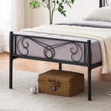 Garvee Twin Size Bed Frames with Headboard and Footboard, Metal Bed Frame for Kids, 12.2 in Under Bed Storage, Black