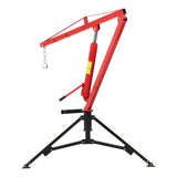 Garvee Hydraulic Hitch Mount Truck Crane, 1000 lb Capacity, 2 in Receiver, 360 Degree Swivel, 30 to 90 in Lift Range, Collapsible Steel Pickup Bed Hoist, Red - Red