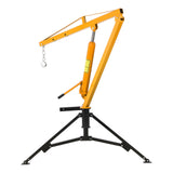 Garvee Hydraulic Hitch Mount Truck Crane, 1000 lb Capacity, 2 in Receiver, 360 Degree Swivel, 30 to 90 in Lift Range, Collapsible Steel Pickup Bed Hoist, Yellow - Yellow