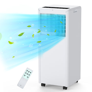Garvee 8,000 BTUs Portable Air Conditioner Whisper-Quiet Sleep Mode, Fast Cooling, Easy Mobility with 360° Casters, and Simple Installation for Rooms up to 350 sq.ft