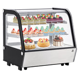 Garvee 4.2 Cu.Ft Commercial Countertop Refrigerator - Display Case w/Led Lighting, Auto Defrost, Air-Cooling, Rear Sliding Door for Cafe Restaurant, Countertop/Floor Refrigerator