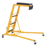 Garvee Heavy Duty Adjustable Creeper Seat for Automotive Engine Repair - 400 lbs Capacity - Collapsible Design - 48"-66" Height - Thick Padded Deck - 4 Swivel Caster Wheels - Ideal for Garage and Workshop - Black Mat + Yellow Body - Black Mat + Yellow Body