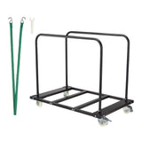 Garvee Folding Heavy-Duty Cart Black 1500Lbs Capacity Steel Utility Cart with Wheels Multi-Purpose for Garage, Home, Office