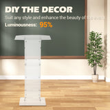 Garvee Acrylic Podium With Storage Compartment For Presentations, 43 in Tall, Clear Acrylic, Lightweight & Durable