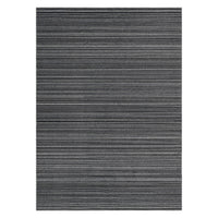 Garvee Modern Black Striped Washable Area Rug - Low Pile Non-Slip Contemporary Carpet - Soft, Collapsible, Mark Resistant Floor Mat for Living Room, Bedroom, Dining Room - Black, 8x10ft (244x305cm)