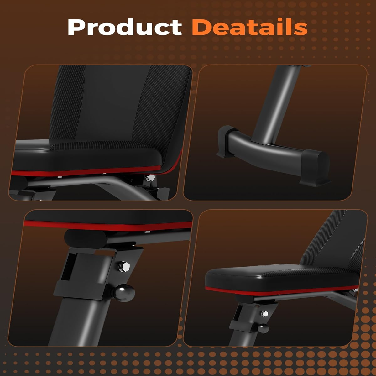 Garvee Banc de Musculation Réglable, 5 Niveaux d'Inclinaison/Déclin, Pliable, pour Entraînement à Domicile, Capacité de 300 kg, Réglage Rapide, Noir