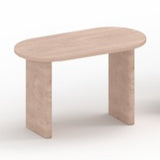 Garvee 70.8 Inch Kitchen Dining Table for 6-8 People, Modern Kitchen Oval Dining Table with Wood Strip Base Sturdy MDF Dining Table For Kitchen Living Room, Office, Restaurant, Multi-Use - Natural Wood Color - 1800