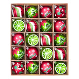 Garvee 20 PCS Shatterproof Christmas Ball Ornaments, 2.36 Inch Multiple Colors Plastic Christmas Tree Decorations Balls for Xmas Holiday, Wedding, Party & Home Decor（Red Gold White） - Red & Green