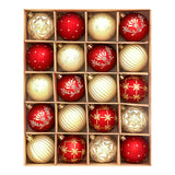 Garvee 20 PCS Shatterproof Christmas Ball Ornaments, 2.36 Inch Multiple Colors Plastic Christmas Tree Decorations Balls for Xmas Holiday, Wedding, Party & Home Decor（Red Gold） - Red & Gold