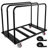 Garvee Folding Table Cart 45.6"x29"x39" - Heavy Duty Dolly w/5" PU Swivel Wheels & 1800LB Capacity for 10 Tables, Hotel Factory Events - Black